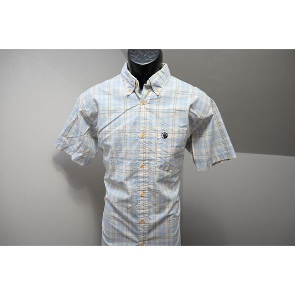 Southern Proper Dress Shirt Plaid Short Sleeve Casual Button Up Mens Size Medium - Picture 2 of 8
